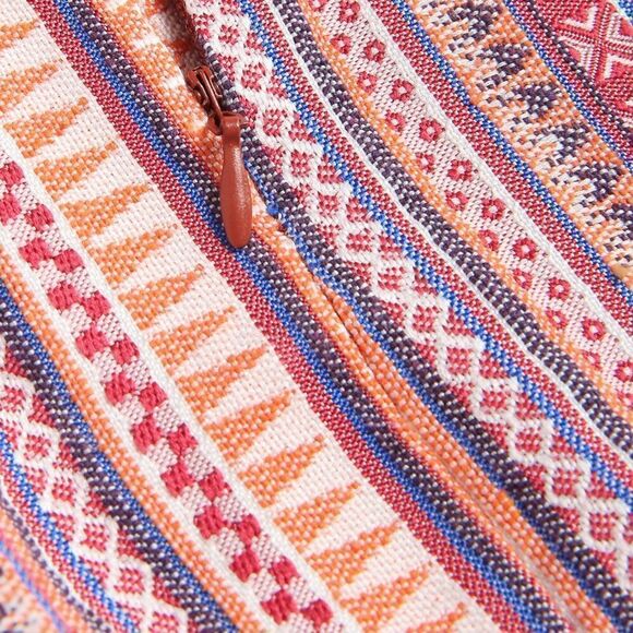 CIDER Tribal print lace up crop top size small - Picture 3 of 5